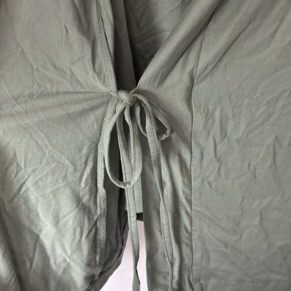 NWOT State of Day L 2-Piece. Fluid-Knit Pajama Set Wrap Robe Tank Organic Green - Picture 5 of 9